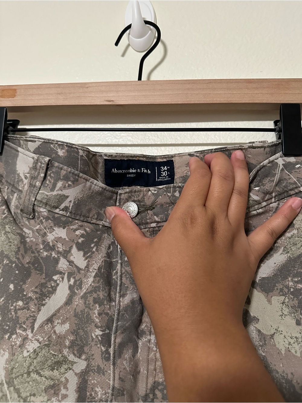 Abercrombie & fitch baggy Camo Utility Pants - Brown/Green - Picture 3 of 4